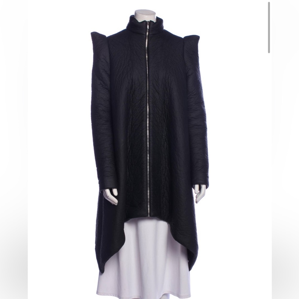 Black Asymmetrical Cape with Flowing Silhouette